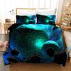 Starry Sky Duvet Cover Set Microfiber Outer Space Theme Comforter Cover Teens Boys Quilt Cover 3D Starry Sky Series Bedding Set