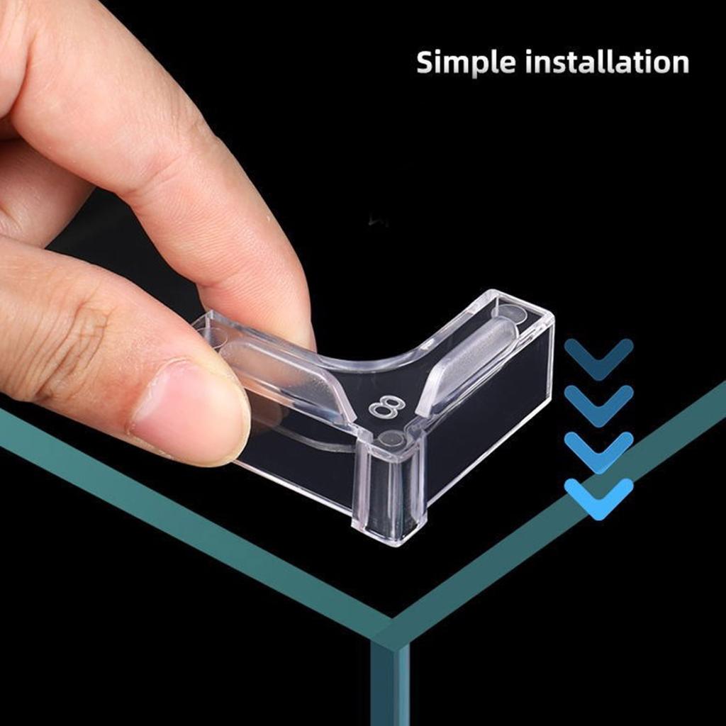 Набор из 12 угловых протекторов для аквариумов Предотвращают повреждения и обеспечивают безопасность Мягкие накладки для углов против ударов