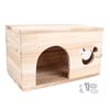 Animal Wooden House Bottomless Spacious Pet Hideout Hut for Rabbit Large Medium Small Cat
