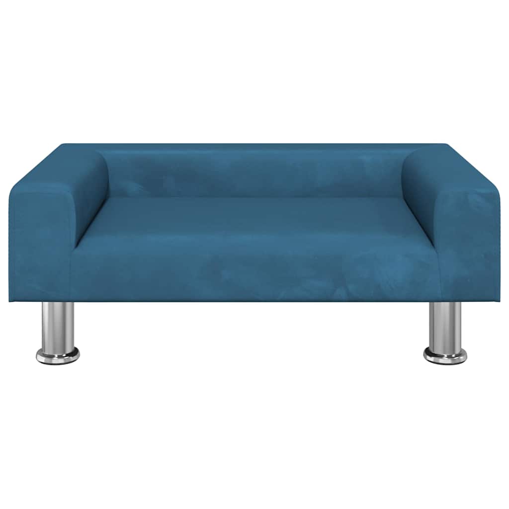 Dog Bed Blue 70x45x26.5 cm Velvet