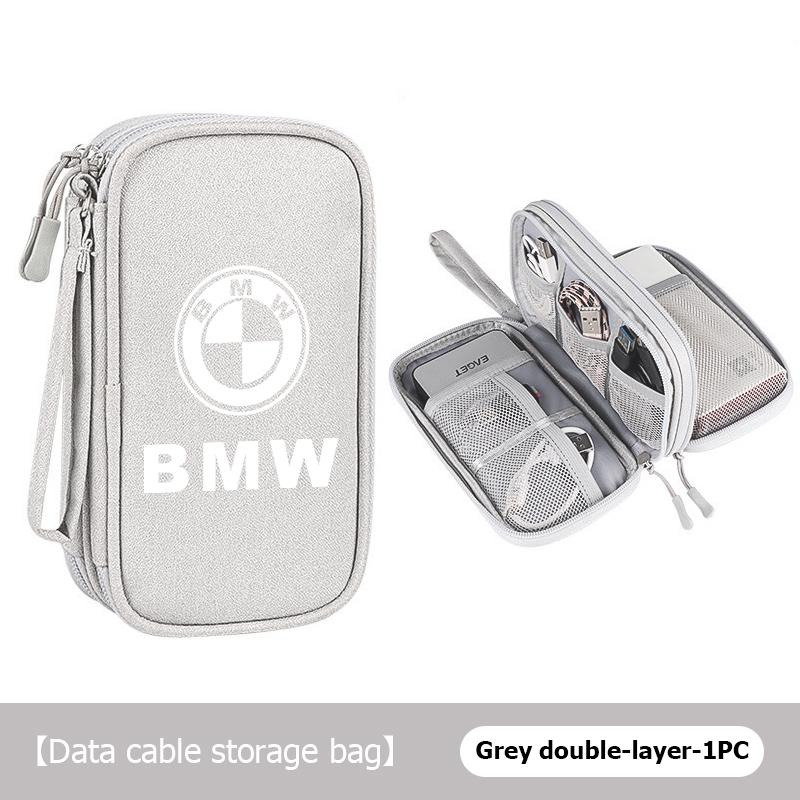 BBKB9 Car Travel Phone Data Line Storage Multifunction Oxford Bag For BMW Performance X1 M3 M6 F01 F02 E34 E36 E60 F10 F20 X6