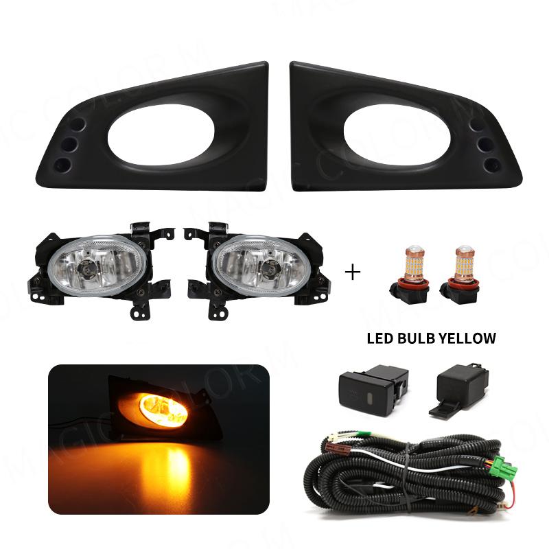 For Honda Fit Jazz G Type 2008 2009 2010 Fog Lamp Headlight Car Front Bumper Fog Light Assembly With LHD/RHD Wires Switch 2Pcs