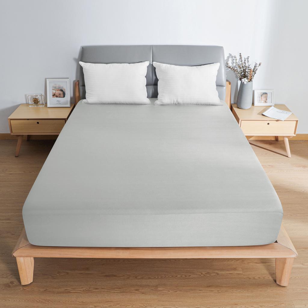 Mattress Protector Waterproof Breathable Fitted Mattress Cover Washable and Easy Care Black Navy Blue Grey