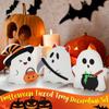 Halloween Ghost Decoration Funny Ghost Decor Handmade Halloween Ghost Decor Set for Fall Party Mantel Table Wooden Ornament Sign