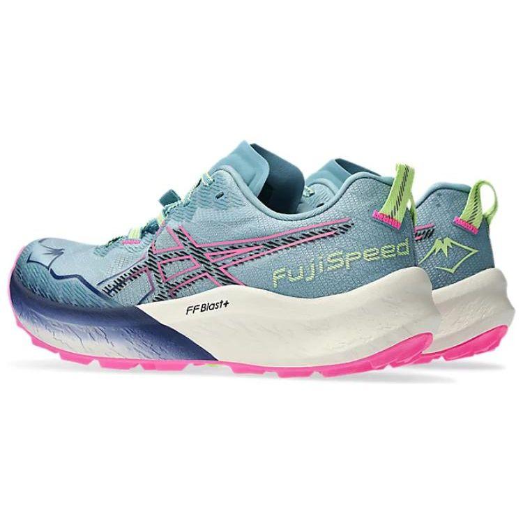Asics Fuji Speed ​​2 Gris Blue Pink Женские кроссовки черные 1012B515-400