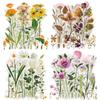 Heizi Flower Transparent Flake for and Decorating Stickers, Stickers, 160-Piece Set, Calendars, Diaries, (Pattern A)