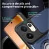 Ударопрочный чехол-броня для VIVO V60 5G V2511 Слайдер Защита объектива камеры Металлическое кольцо-держатель Рамка из ТПУ Пластиковая крышка для телефона Fundas