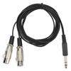 Stereo Sound Cable 3 Meter Dual XLR Female To 6.35mm 3 Pin Male Cable for Musical Instrument Mixer
