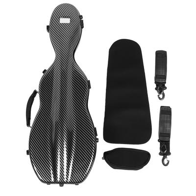 Футляр для скрипки из углеродного волокна, полноразмерный ящик для переноски скрипки с 2 плечевыми ремнями и гигрометром для