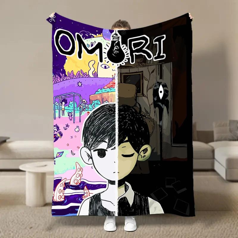 Hot Horror Video Game O-Omori Flannel Blanket Fluffy Children and Adults Sofa Plush Bedspread Throw Lunch Blanket for Sofa Bed