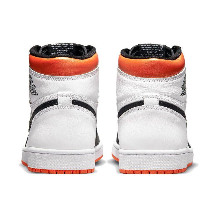 Кроссовки унисекс Air Jordan 1 Retro High OG Electro Orange Белый Черный 555088-180