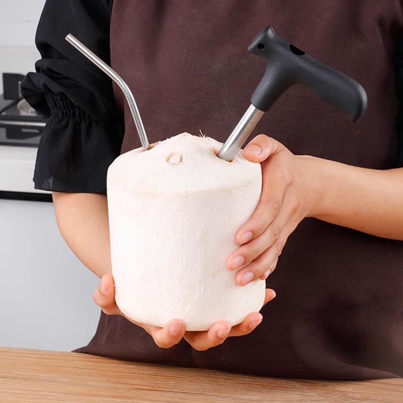 Открыватель кокосов из нержавеющей стали Инструмент для проделывания отверстий Инструмент для вырезания отверстий Фруктовые открыватели Инструменты Нож Инструмент для проделывания отверстий Кухонные аксессуары