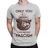 Smokey Says Resist You Can Prevent Fascism Funny Graphic 100 Cotton TShirt Smokey bBear Tops Tees For Unisex