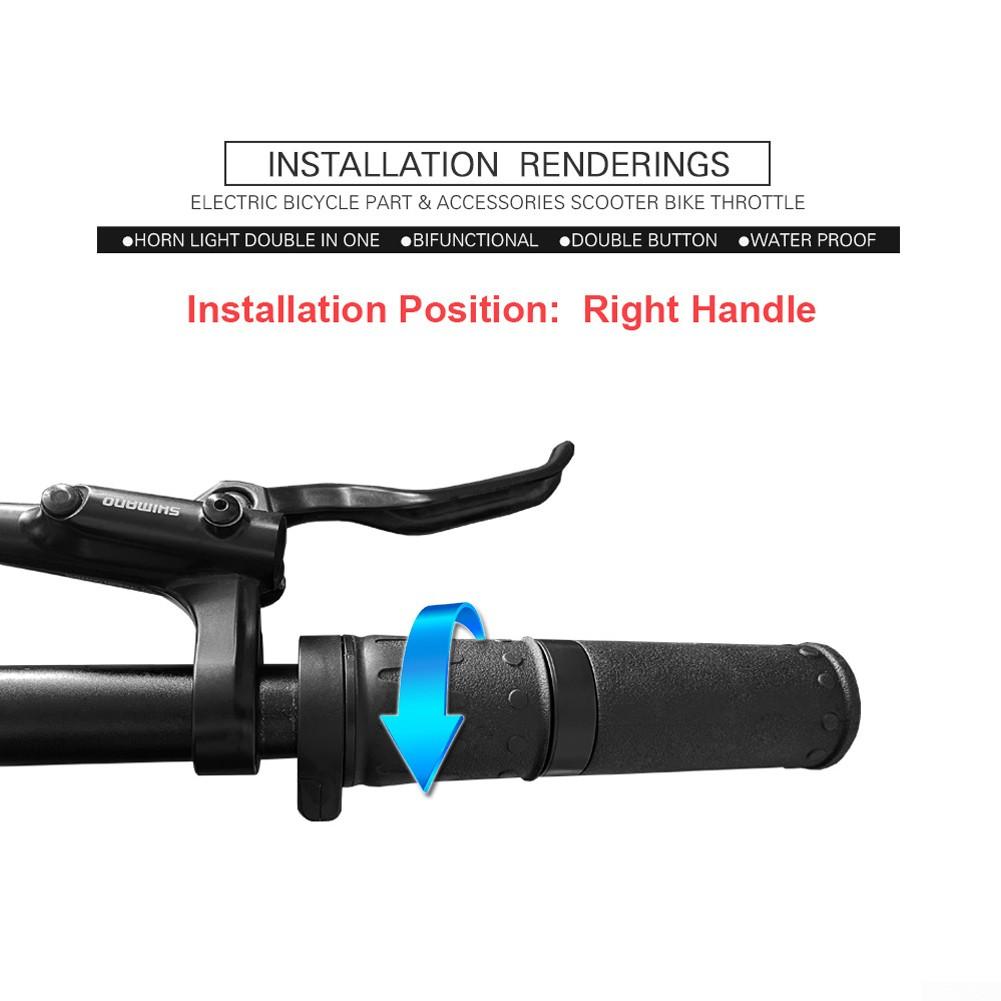 Прочный велосипед с половинным поворотом дроссельной заслонки, черный Ebike