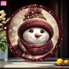 Винтажная жестяная табличка "Снеговик", настенное искусство, 2D плоский металл, Рождественский декор для сада, бара, кафе, праздника