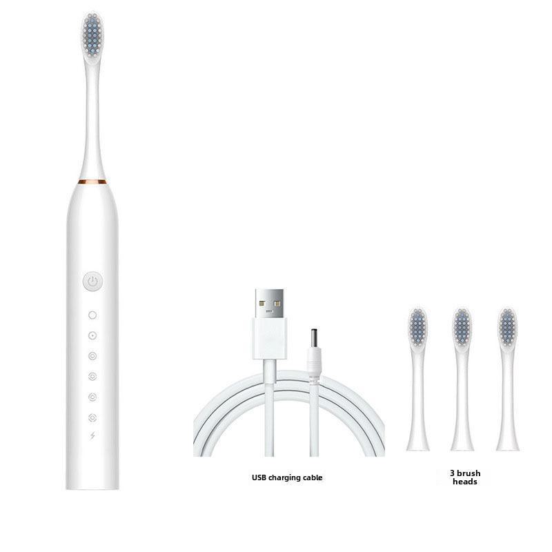 Универсальная перезаряжаемая звуковая зубная щетка для взрослых и детей — мягкая щетина, полностью автоматическая, трансграничный дизайн