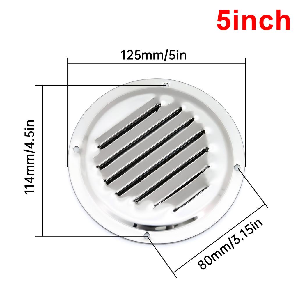 2шт решетка крышка для лодки морской караван вентиляционная решетка решетка крышка 316 нержавеющая сталь круглая вентиляционная пластина 4 дюйма 5 дюймов