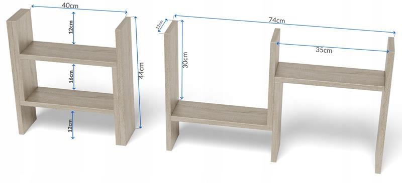 Ex3 Standing Kitchen Shelf, Sonoma Oak, Cabinet, Shelf