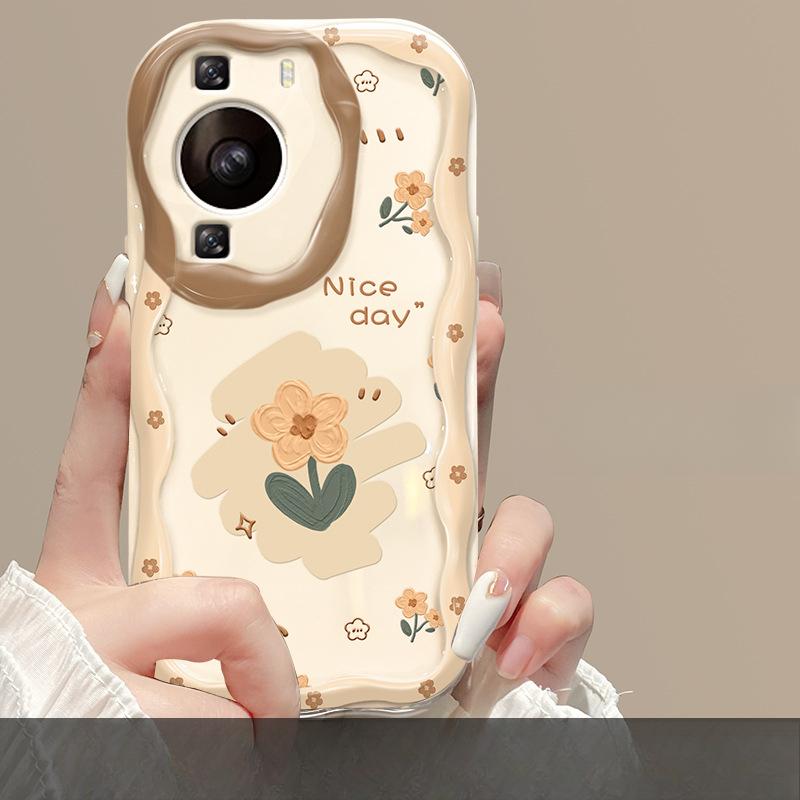 Подходит для чехла для мобильного телефона Huawei P60 Mate50 Fresh Small Yellow Chain Nova10 Прозрачный силикон Honor 90/80