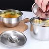 Миска для риса из нержавеющей стали с крышкой, миска для супа, миска для приготовленного на пару риса, не допускающая ожогов, для детей, маленькая миска, корейская кухня, кухонные принадлежности
