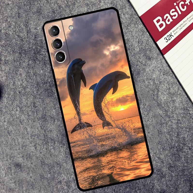 Чехол Океанский Дельфин для Samsung Galaxy S26 S25 Ultra S20 S21 S22 S23 S24 Ultra S10 Plus S25 FE Чехол Coque