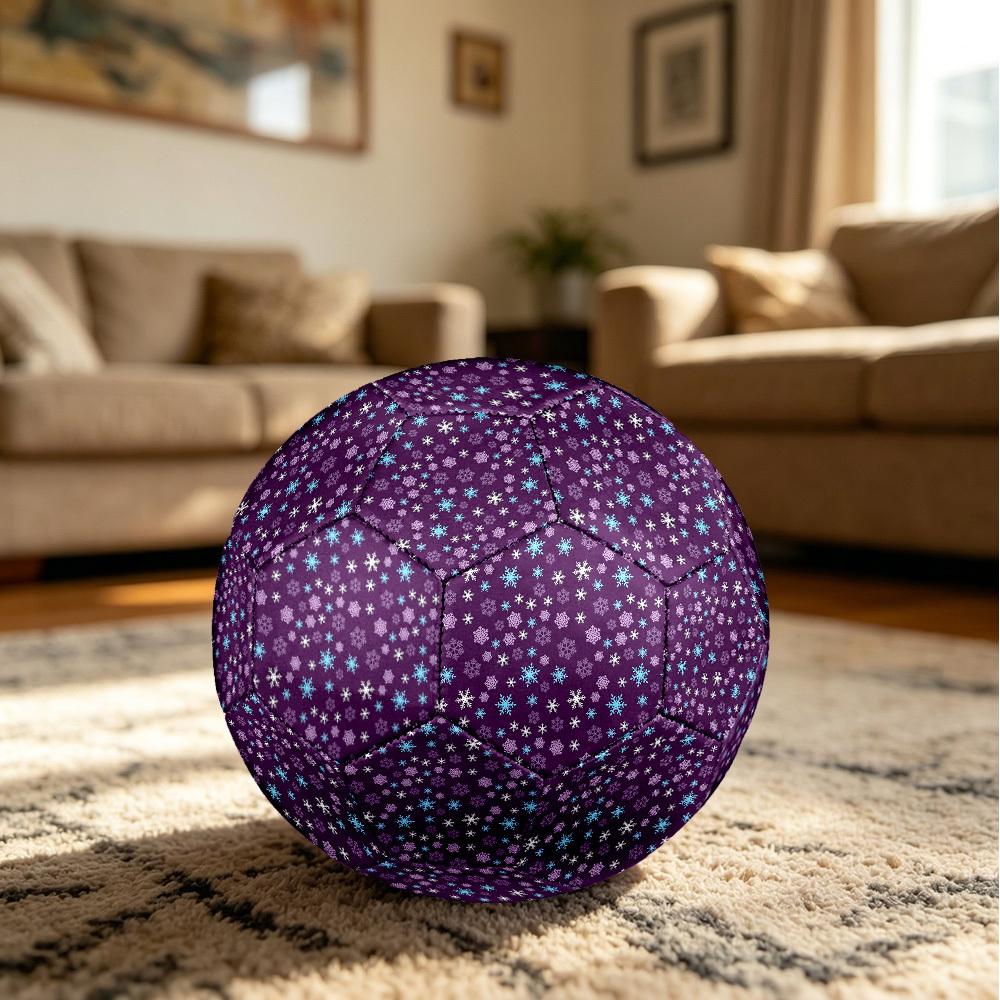 1pc Winter Snowflakes Size 5 Soccer Ball Professional Match Training Football Indoor &Outdoor Sports Ball Lightweight Durable m6567