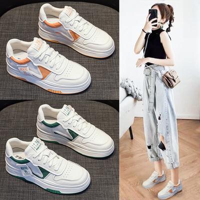 Белые туфли женские летние дышащие новые универсальные туфли из натуральной кожи спортивные повседневные сетчатые туфли для сноуборда модные