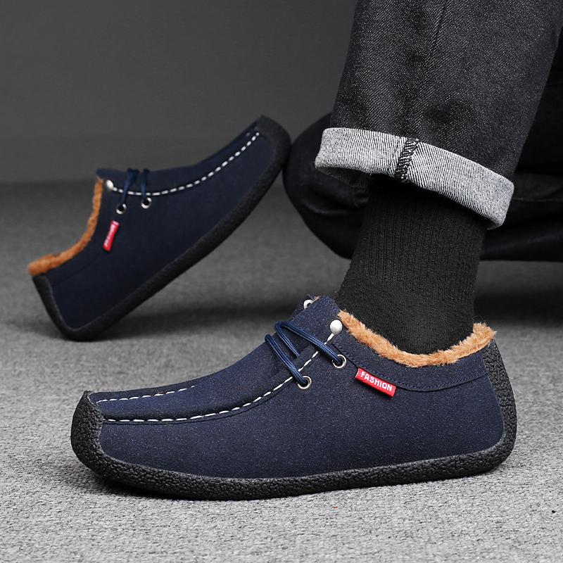 TUINANLE Мужская теплая зимняя обувь, высококачественные мокасины, повседневная обувь, туфли на плоской подошве, мужская обувь для вождения