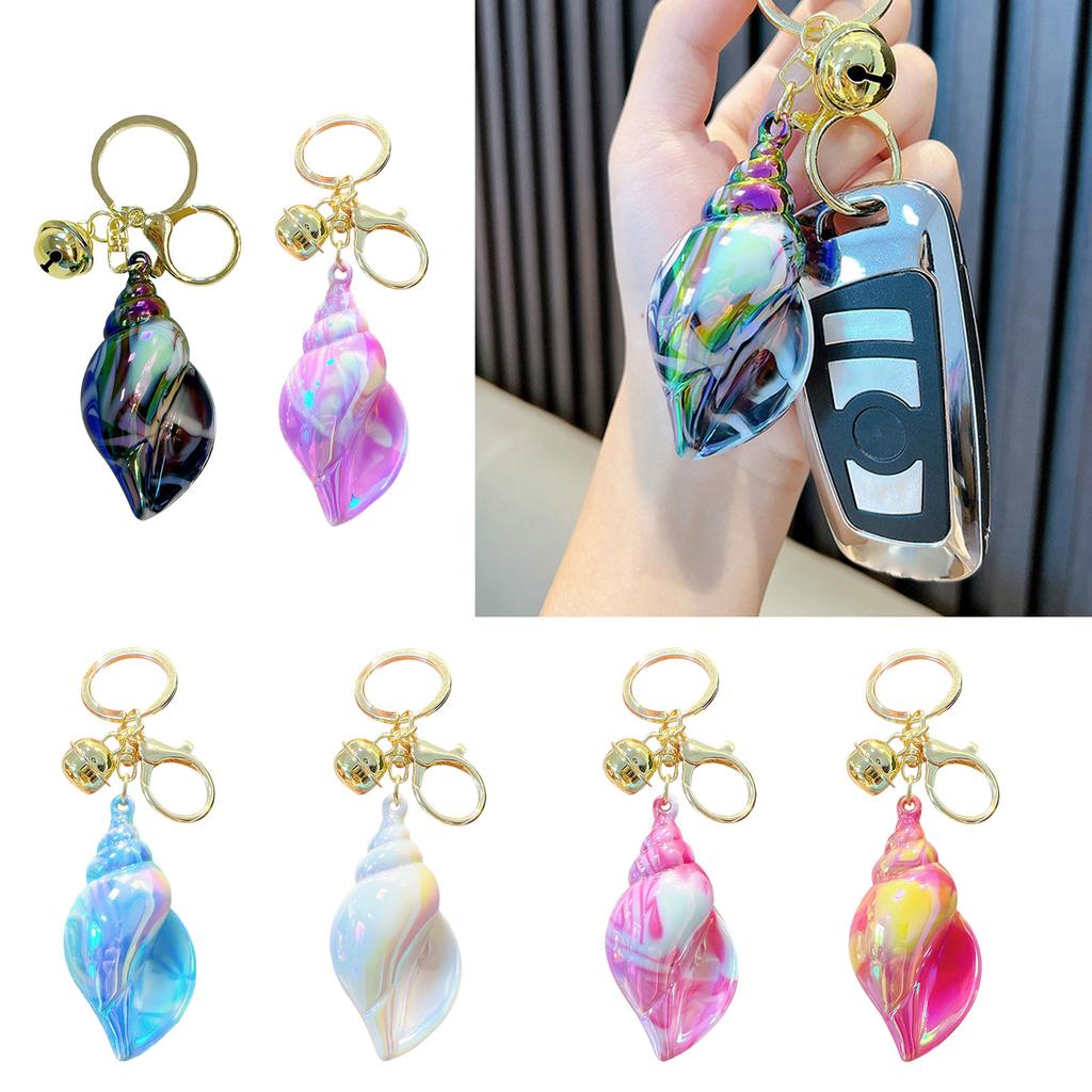 Unique Key Accessory for Keys and BagsBeautiful Conch Pendant Keyrings Phone Lanyard Keychain for Fashion Enthusiasts