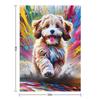 Cavapoo Dog Portrait Acrylic Art Print Pet Portrait Gifts for Dog Lovers Throw Blanket Loose Summer Decoratives Hair Blankets