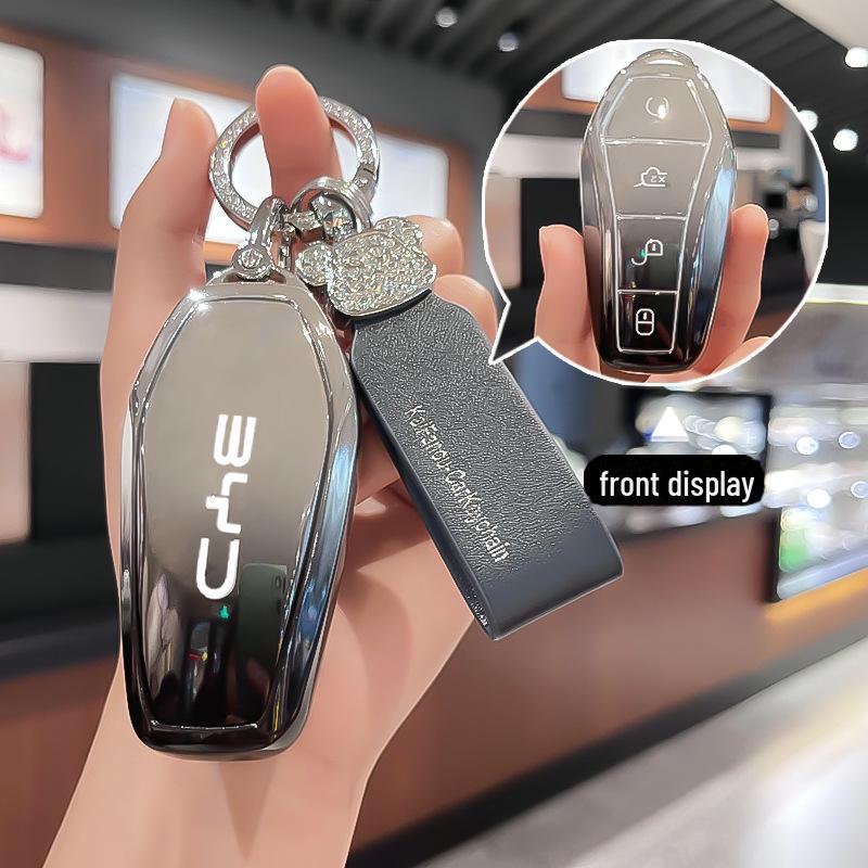Совместим с чехлами для ключей BYD: Песня, Цинь, L, Юань Плюс, Дельфин, Хань EV, Тан Про, Чайка, Разрушитель 05, Морской котик.
