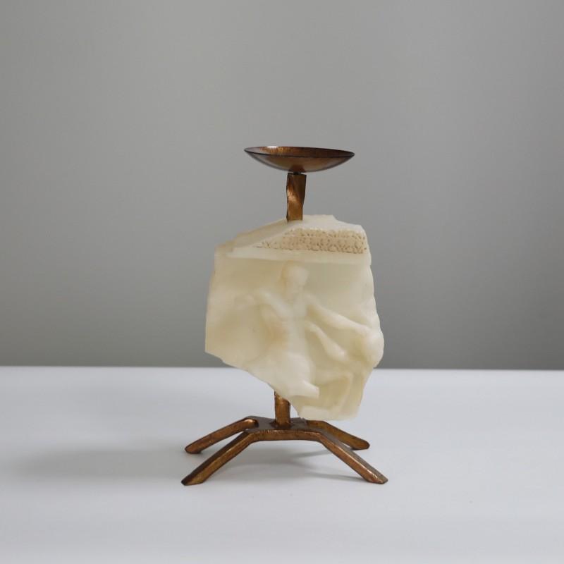 Vintage French Style Resin Sculpture Candle Holder Decor Living Room Dining Cabinet Home