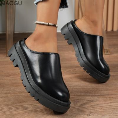 Платформа Женские Тапочки Мода Повседневные Осенние Мюли Обувь 2025 Новые Тренды Классические Сандалии Элегантная Ходьба Zapatillas De Mujer