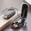 Dustproof Portable Pill Cutter Adjustable Daily Tablet Splitter 2 in 1 Pill Storage Box  Travel