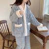 Ladies Pyjama Women Winter Flannel Pajama Set Fleece Pajamas Sleepwear Thick Warm Velvet Female Homewear Suit Cute Sweet Pijama