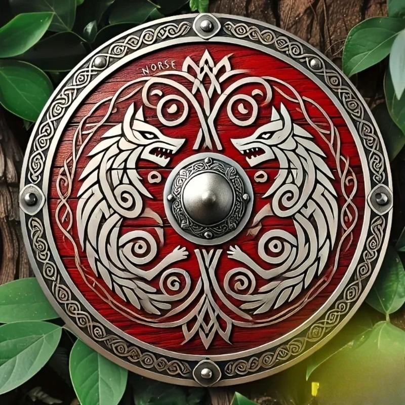 Witch Broom Halloween Sign, Round Aluminum Wall Plaque 20x20cm