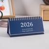 2026 Простой стиль Английский Мини настольный календарь Настольный дисплей Однотонный Портативный Маленький настольный календарь Настольное украшение