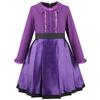 Детский Девочки Подростковый Вампир Фиолетовый Длинные Рукава Платье Куртка Пальто Комплект Наряд Хэллоуин Косплей Костюм
