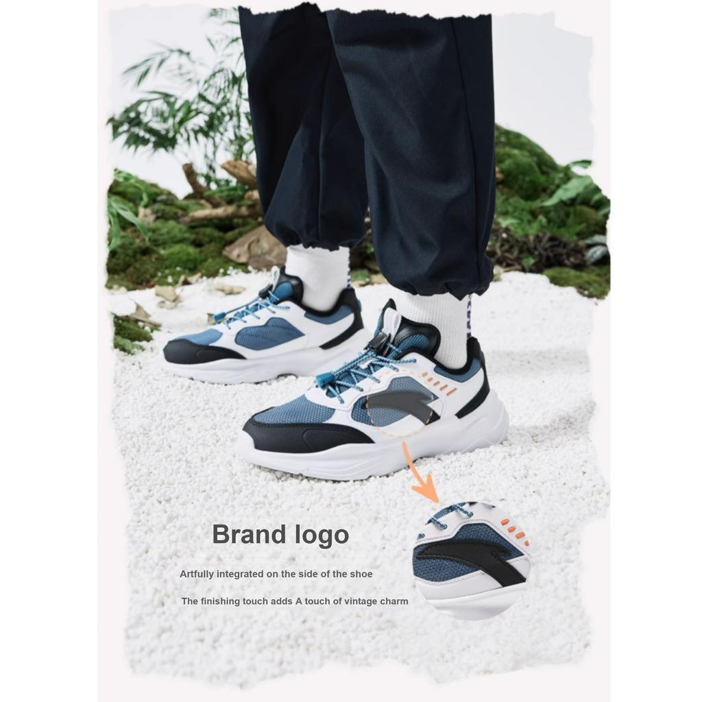 Anta Удобная дышащая амортизирующая прочная детская повседневная обувь детская повседневная обувь синего цвета черного цвета белого цвета A312418802-4