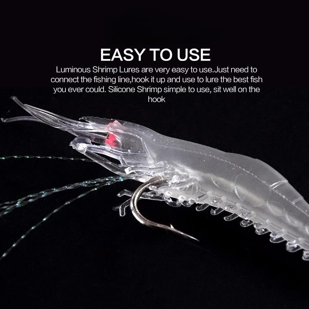 Приманка для креветок с крючками, светящиеся мягкие рыболовные приманки, приманка для креветок, силиконовая приманка, приманки, рыболовный инструмент FlySand