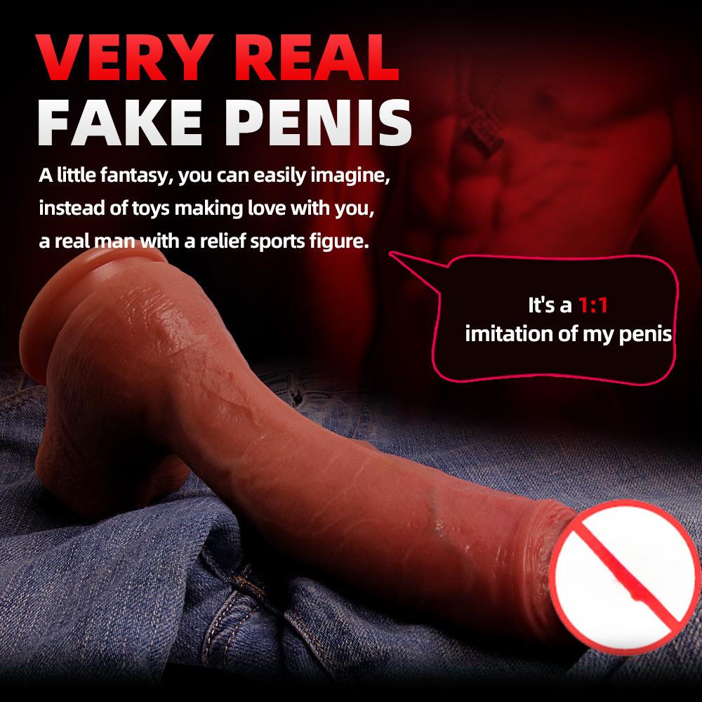 Реалистичный силиконовый дилдо для женщин - мягкая ручная секс-игрушка для пениса для одиночного удовольствия и мастурбации