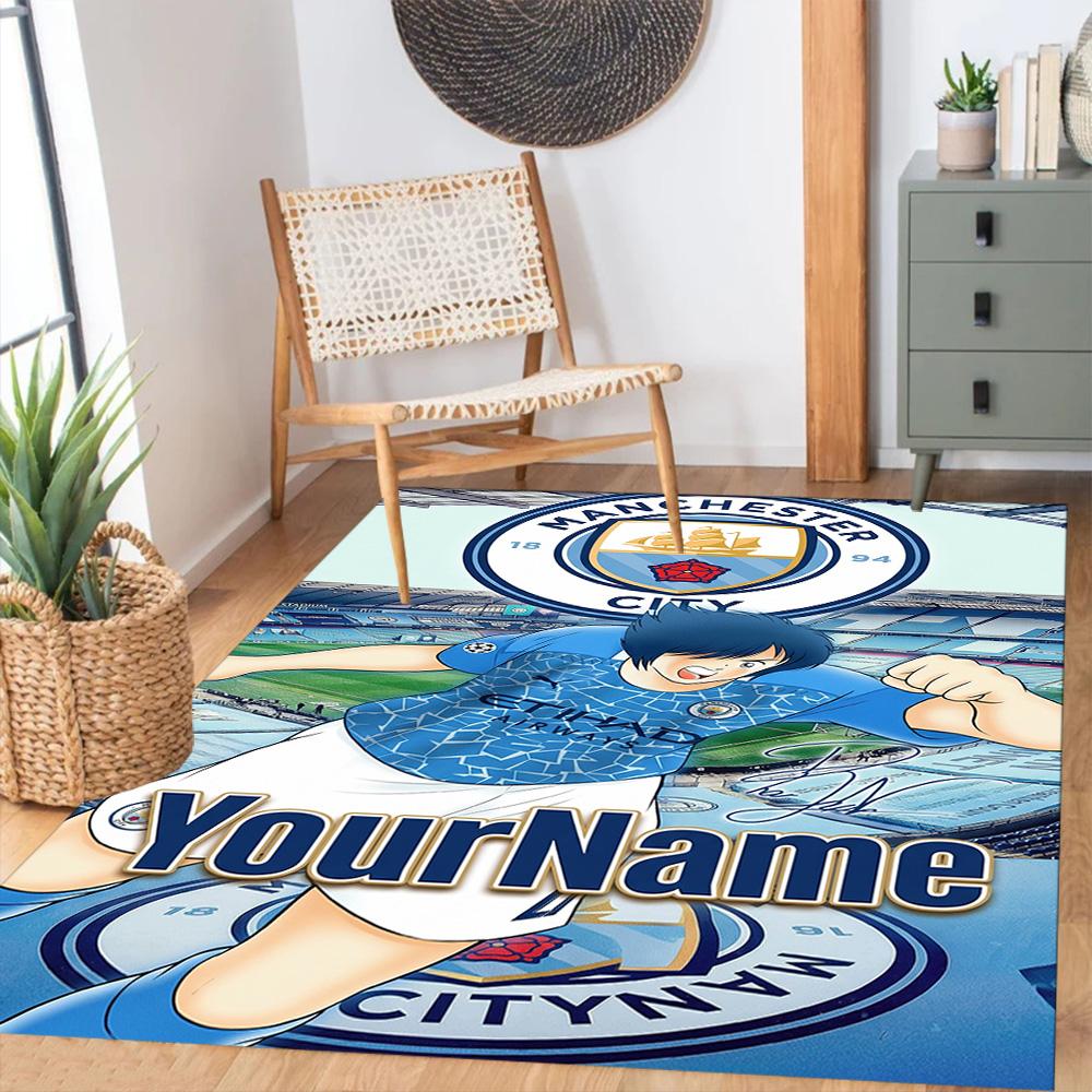 Manchester City (19) Customize your name rug, office chair cushion, home bedroom living room gift.