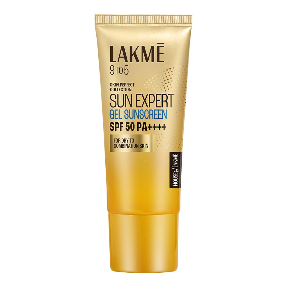 LAKMÉ Sun Expert Гель-солнцезащита SPF 50 PA+++, Ниацинамид | Водяная легкая текстура | Для жирной и комбинированной кожи | Нелипкий | Для всех типов кожи, Для UVA/B Pr