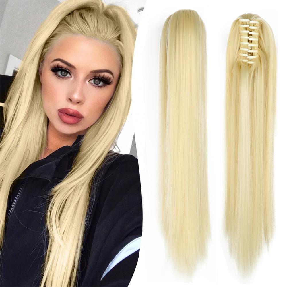 Synthetic Artificial Claw Ponytail Wig Fake Ponytail Wig Female Black Brown Hair Extension Long Straight Ponytail Mutiple Color To Choose