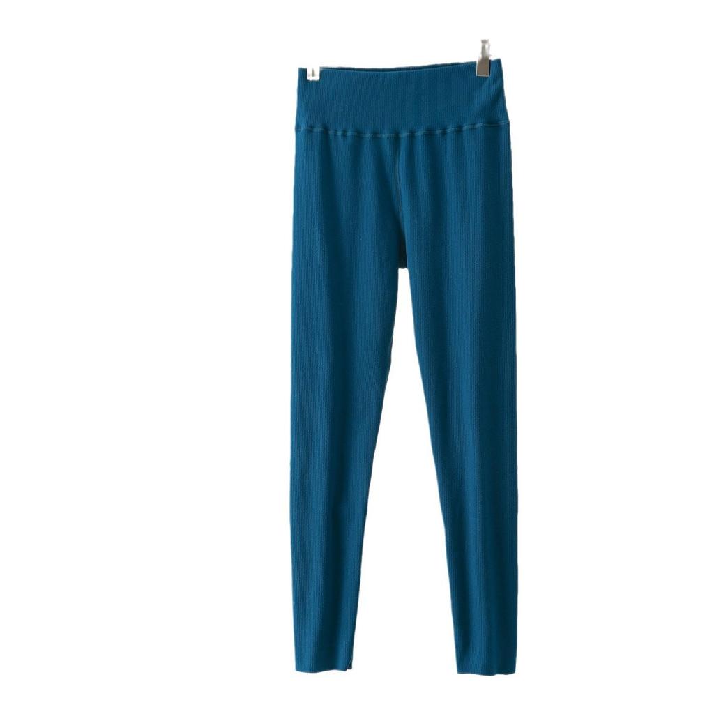 Women's High-Waisted Warm Slimming Pants - Brushed, Thickened, Stretchy, Plus Size, Cropped, Solid Color for Autumn/Winter