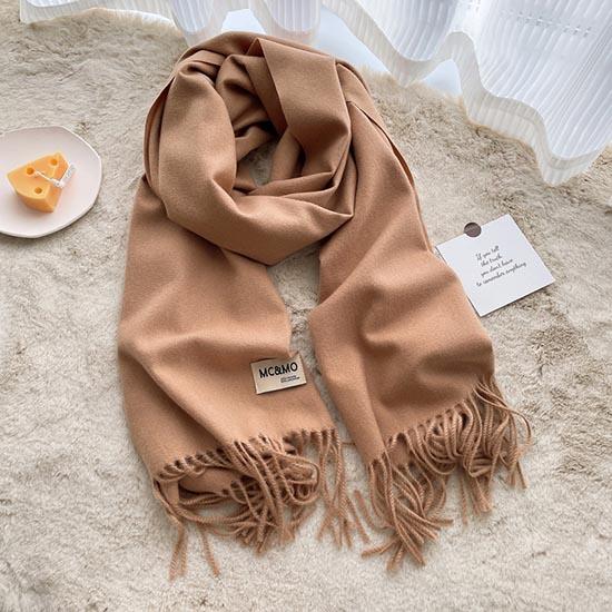 Winter Women Scarf Female Luxury Brand Scarves Lady Tassel Bandana Women Solid Shawl