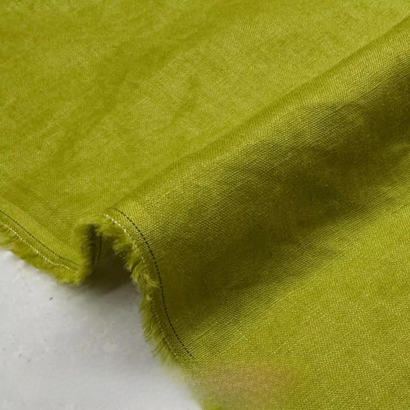 Чистая льняная ткань Стиранный лен Комфортная дышащая ткань для весны и лета DIY Платье Широкие брюки Легкая куртка Одежда