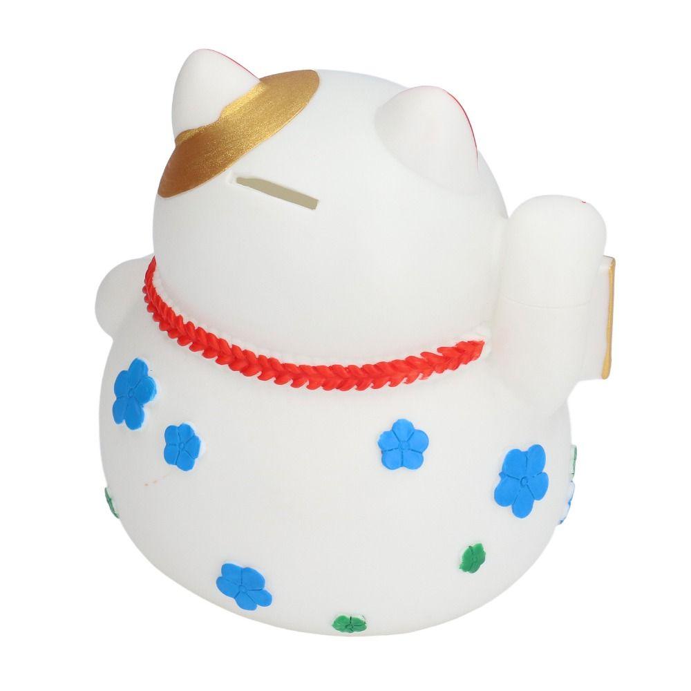 Cute Lucky Cat Piggy Bank Washable Animal Ornaments Cartoon Cat Shape Saving Box  Living Room