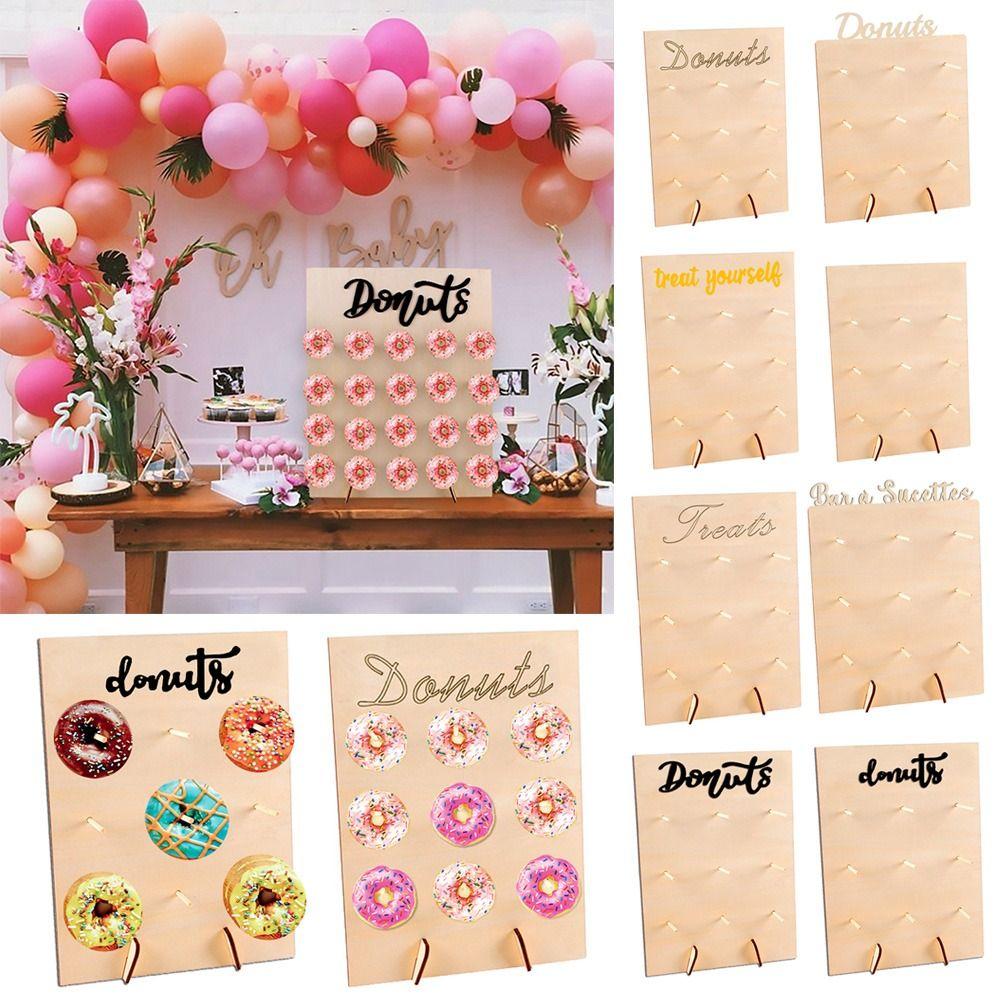 DIY Wooden Party Supplies Birthday Favour Doughnut Rack Storage Racks Donut Wall Stand Donut Holds