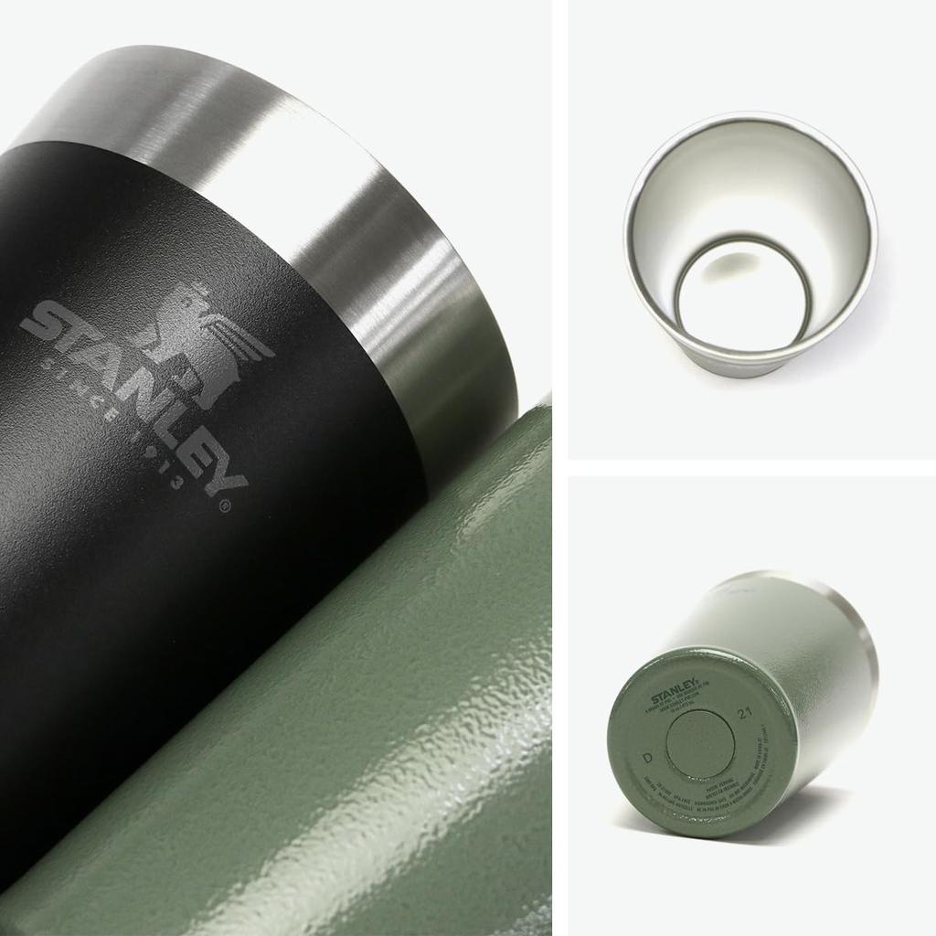 STANLEY Camping Stackable Vacuum GR Pint, 0.47L, 10-02282-200 (Green, FF, Men's, Women's, Jr.)